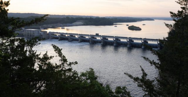 River Dam at Sunrise River Dam at Sunrise